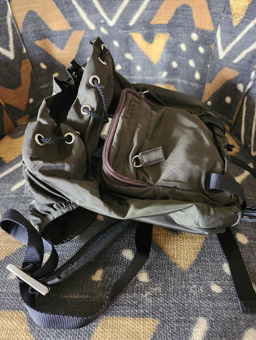 Sale🤯 PRADA Mini Archival 1998 PRADA Tessuto Montagna Backpack-Ebano Near MINT - Picture 8 of 11